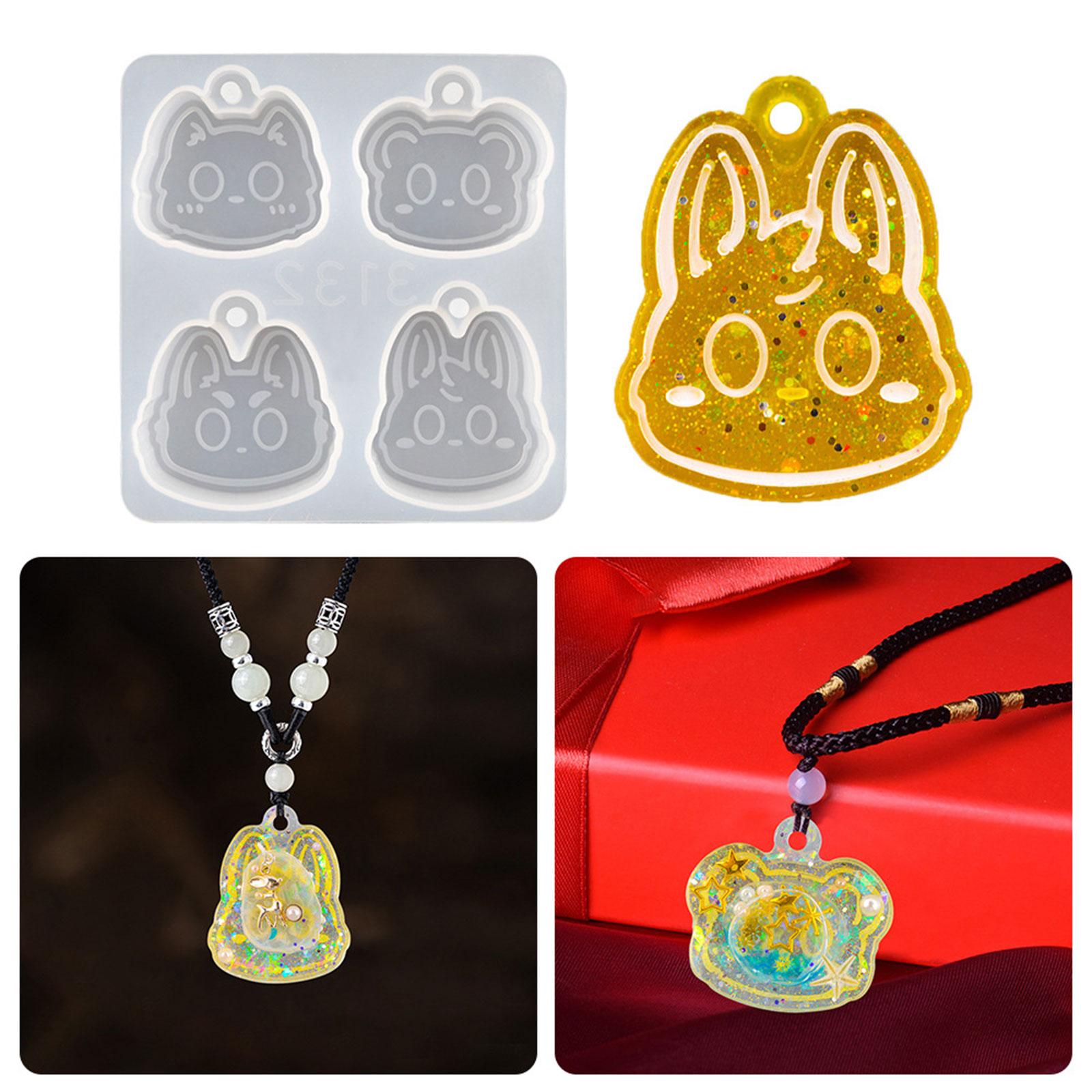 

Подвеска силиконовая форма, милая для кошки для головы серьги смоляная форма для ожерелья брелок DIY кристалл эпоксидная смола ювелирные изделия Ma