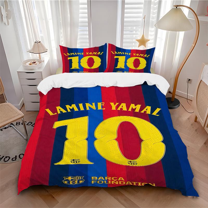 3Pcs Barcelona Foundation Jersey Design Bedding Sets For All Sizes New 3D Printed Bed Cover Comforter Duvet Cover Pillowcase Bedroom Decoration