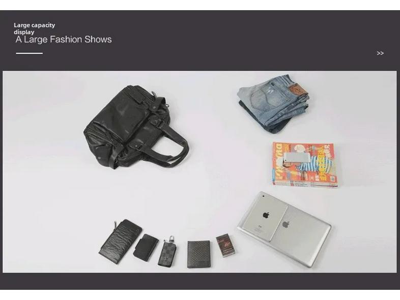 Men's Soft Leather Shoulder Messenger Bag - Large Capacity Business Casual Handbag for Travel