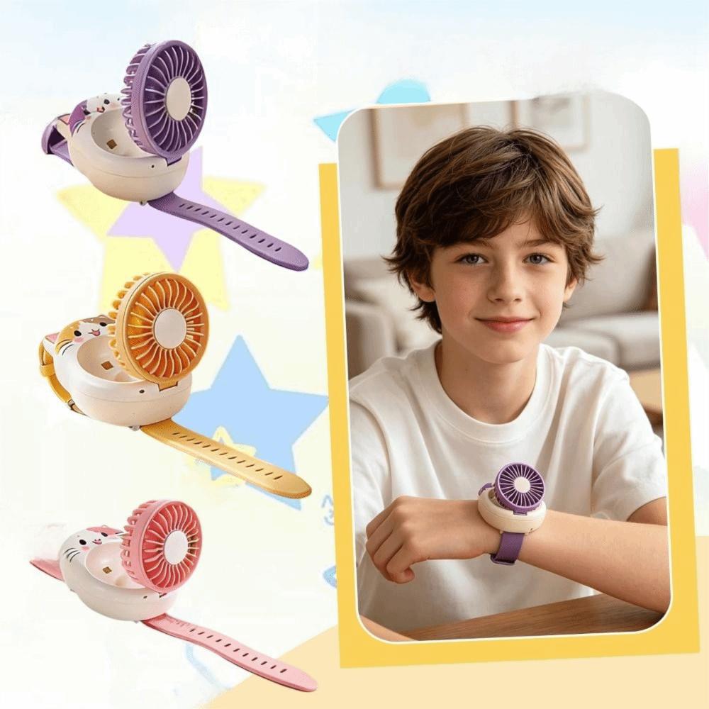 Quiet Operation Wearable Wrist Fan Adjustable Strap Portable Mini Fan Outdoor Activity