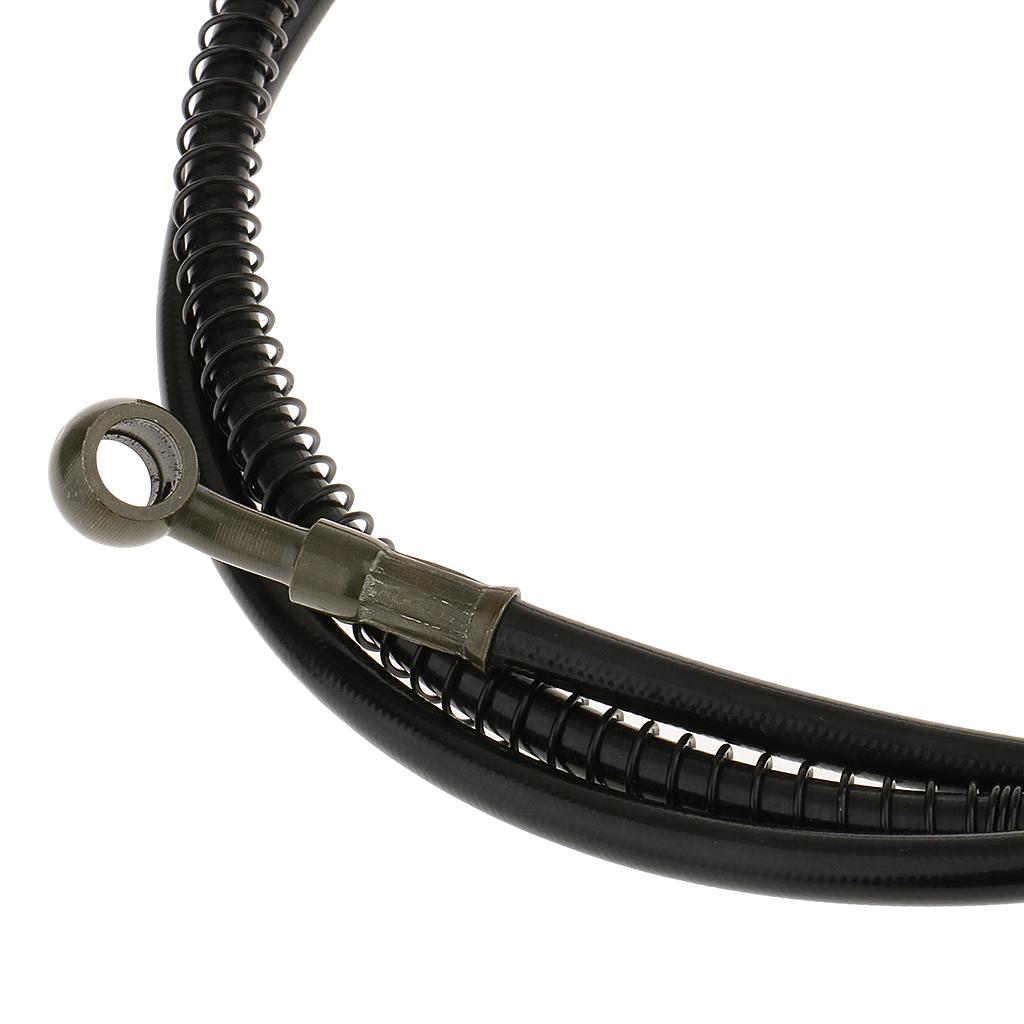 Braided Motorcycle Brake Hose Flexible Clutch Oil Line 12 Inch Metal Rubber Pipe for Bike Hydraulic Brakes