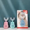 1Pc U-shaped Children's Baby Toothbrush 2-12 Years Old Baby Creative Cartoon Manual Children's  Silicone Toothbrush