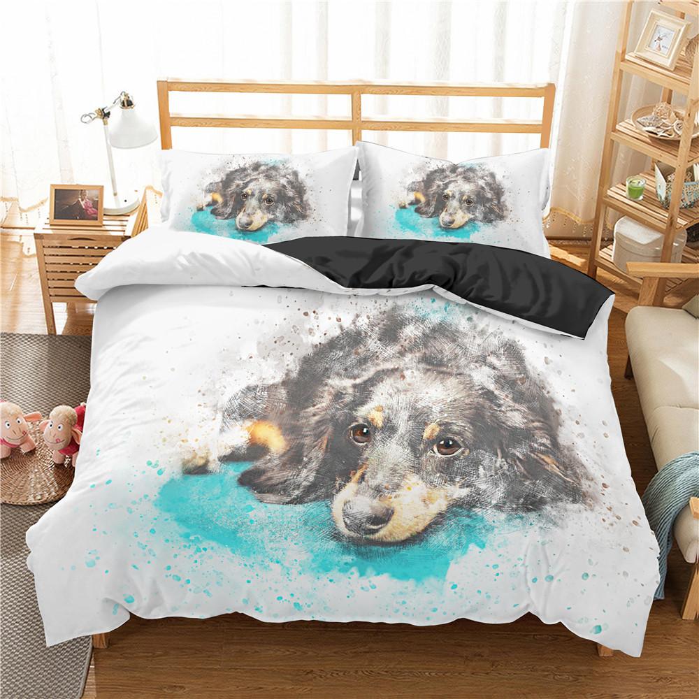 

Cute Dekbedovertrek Owls Elephants Bedding Duvet Cover Sets Kids Super Quality Bedclothes Panda,Ped Dog ,Deer Bed Sets For Girl EU single(135x200cm)