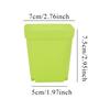 10PCS Square Mini Flowerpot Candy Colors Plastic Plant Pot Drainage Holes Tray Succulent Pot Indoor Outdoor Garden Nurseries ZYF