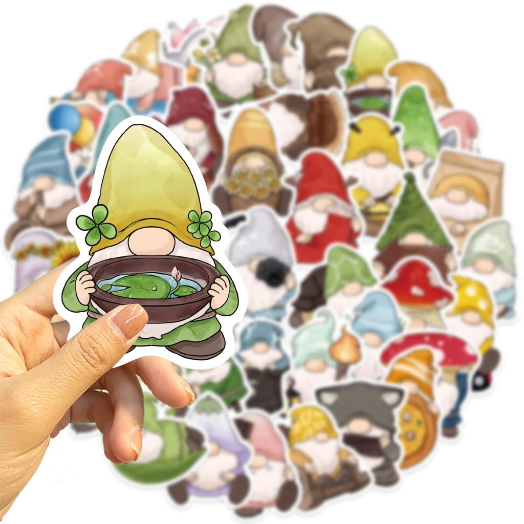 50Pcs Cartoon Gnomes Dwarf Decals Luggage Phone Notebook Wall Room Car Decoration Graffiti Sticker