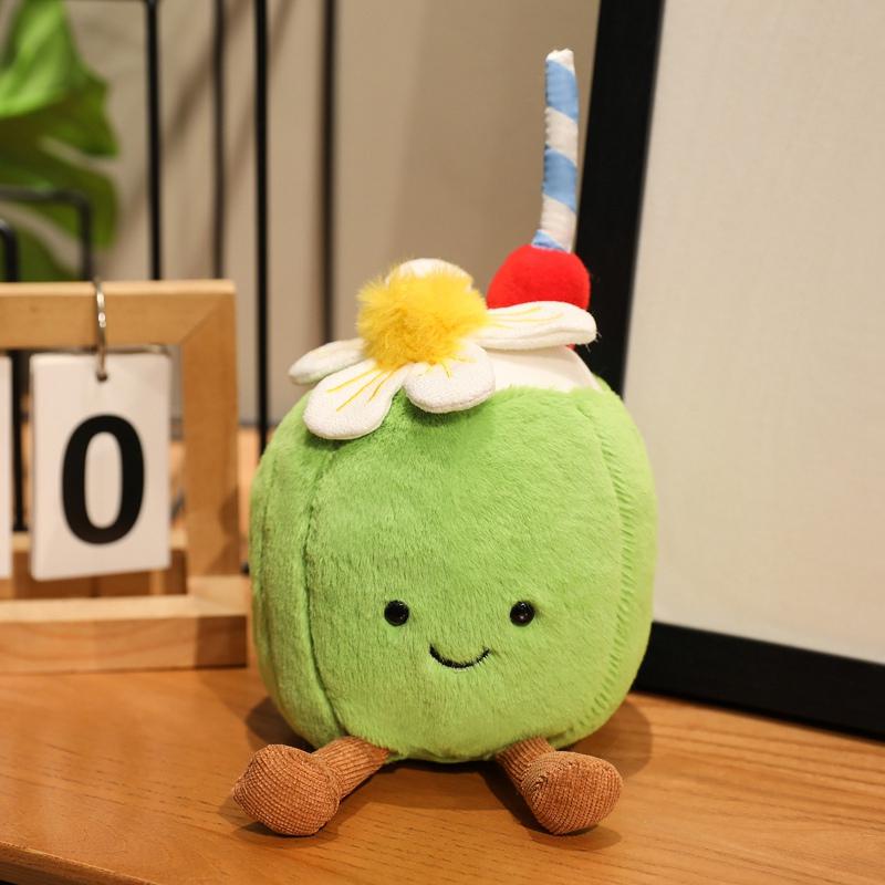 

Cartoon Coral Coconut Lemon Soft Plush Toy Fun Personalized Bedroom Decoration Bed Companion Dragon Fruit Guitar Toy Girl Gift 11cm-30cm