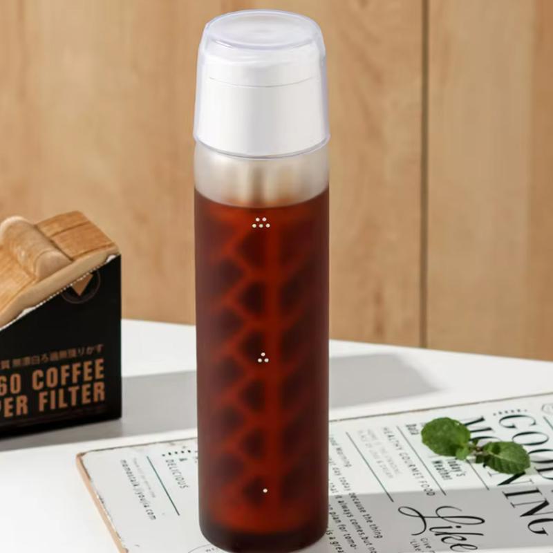 550ml/750ml Portable Cold Brew Pot Coffee Tea Juice Cup Cold Brew Coffee Maker Durable Frosted Glass Water Pitcher Barista Tools