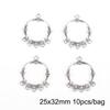 10 stk flere hull sølv sinklegering anheng for smykkekomponenter gjør DIY øredobber halsbånd armbånd