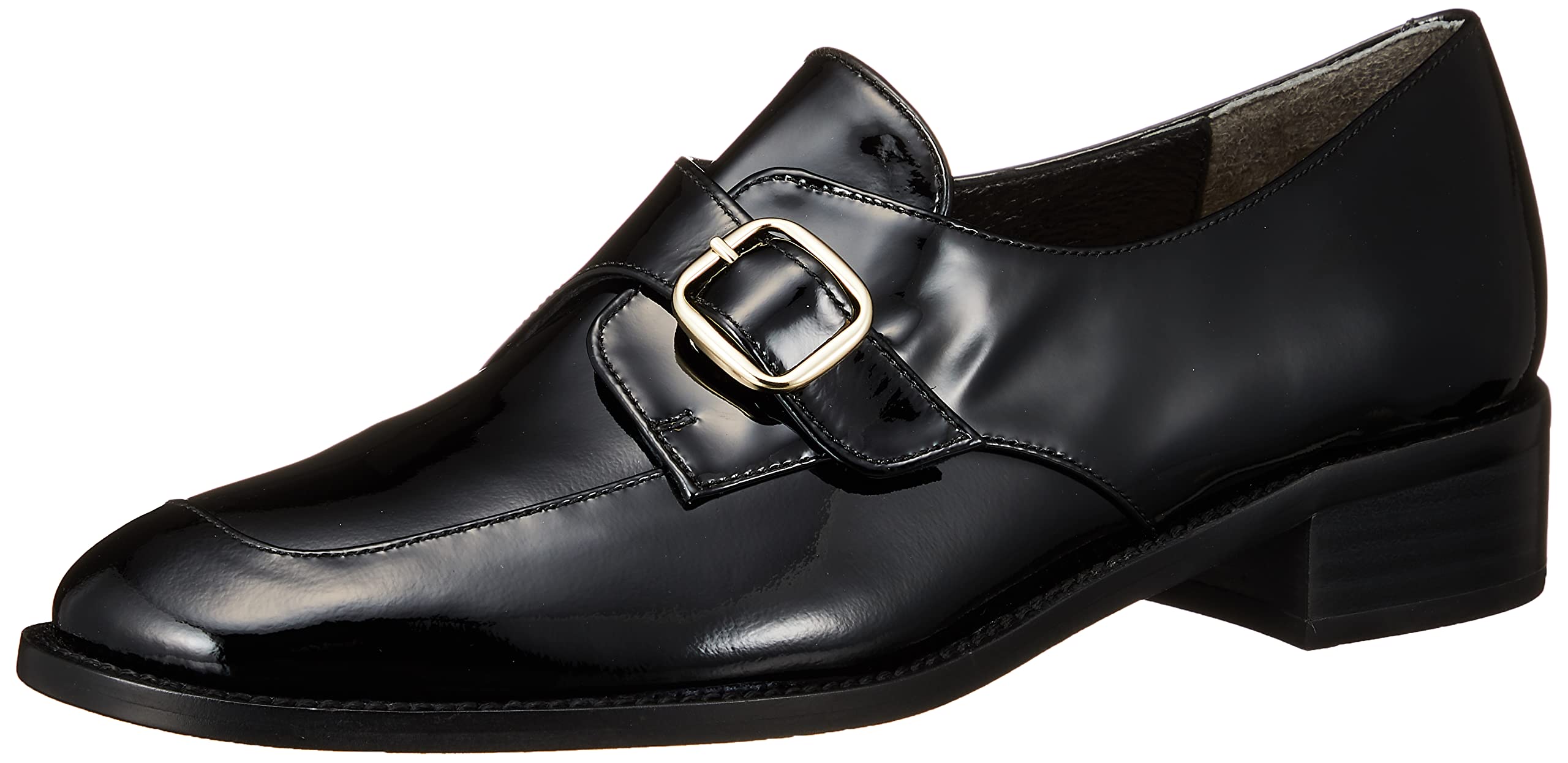 

Carino Monk Strap Loafers, CALF22013, Women s, Black Patent Leather, Size 23.0 cm