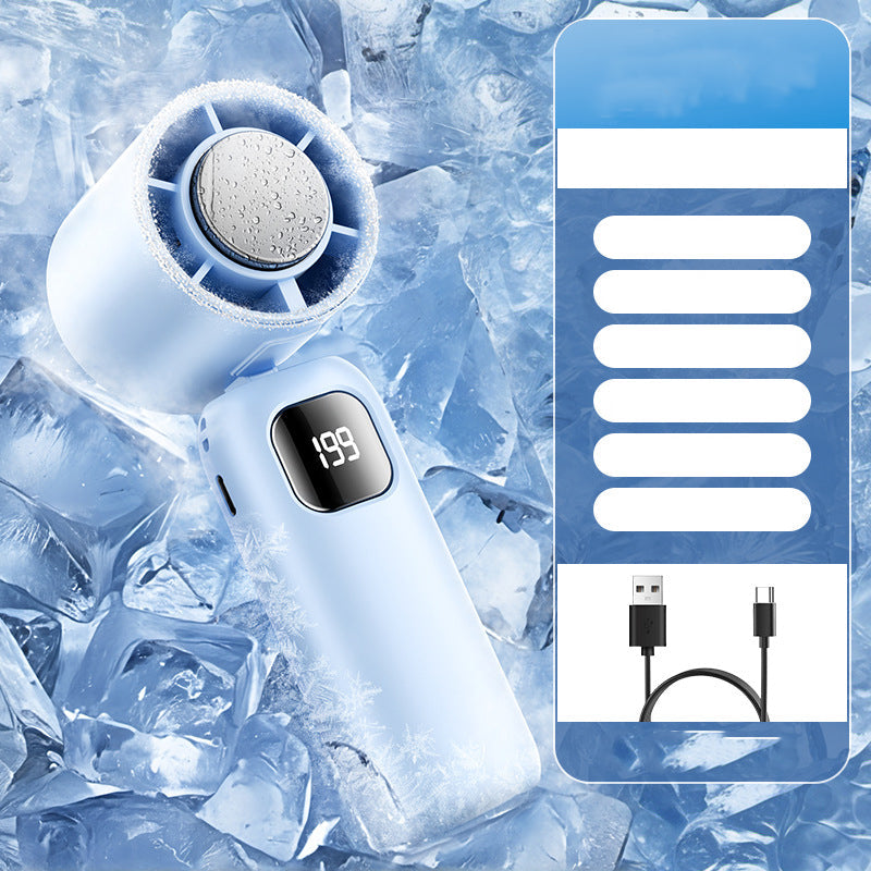 Outdoor Foldable Portable Handheld Fan Mini Cooling Rechargeable 3600mAh 199-level Free Control High Speed Turbo Fan