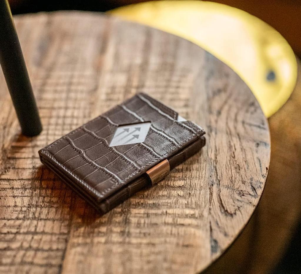 EXENTRI Wallet EXD106 Genuine Leather Wallet Mini Wallet RFID Blocking Compact Mini Wallet Cowhide Leather Small Wallet Men Women [EXENTRI] Tri-fold