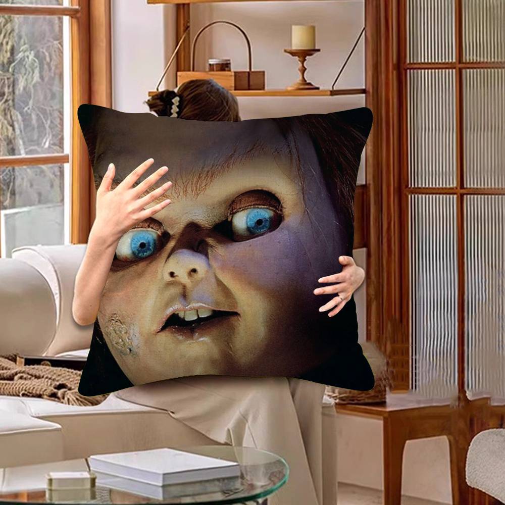 Classic Chucky Horror Movie Personalized Pillow Cover Kids Bedroom Wild Party Decor Pillowcase Kid Birthday Shower Gift