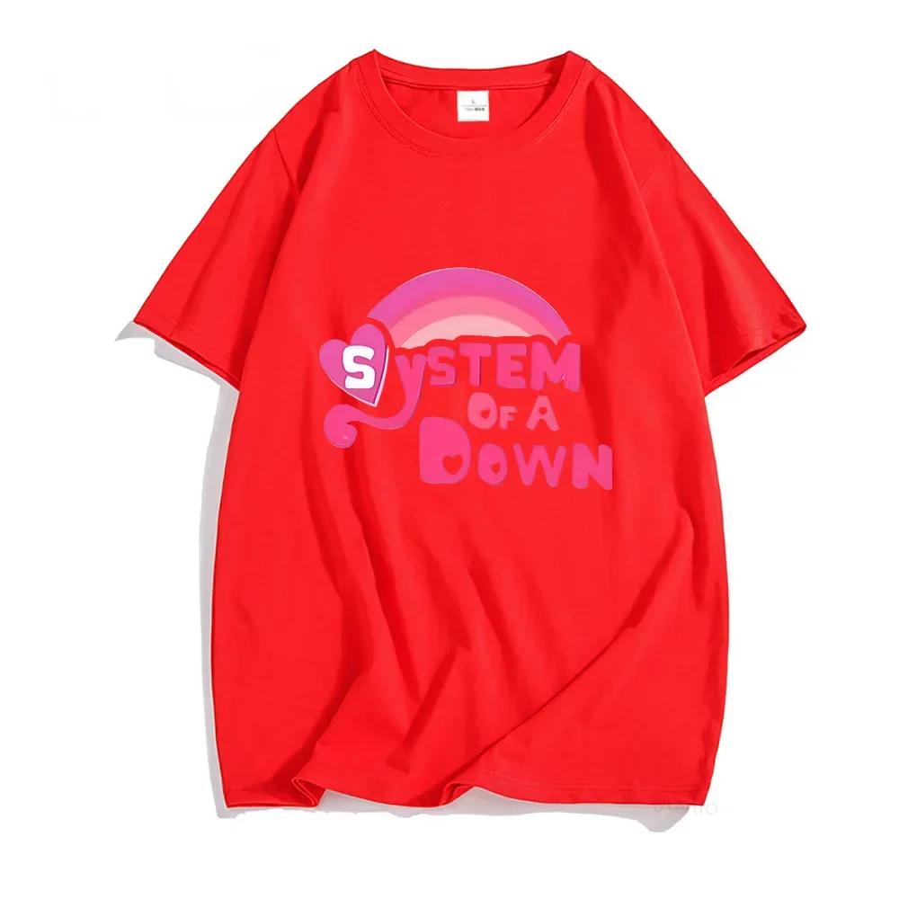 System OfA Down T-shirts  Clothing Vintage Retro Print Tshitrt Streetwear for Men Anf Womens Short Sleeve Graphic T Shirts