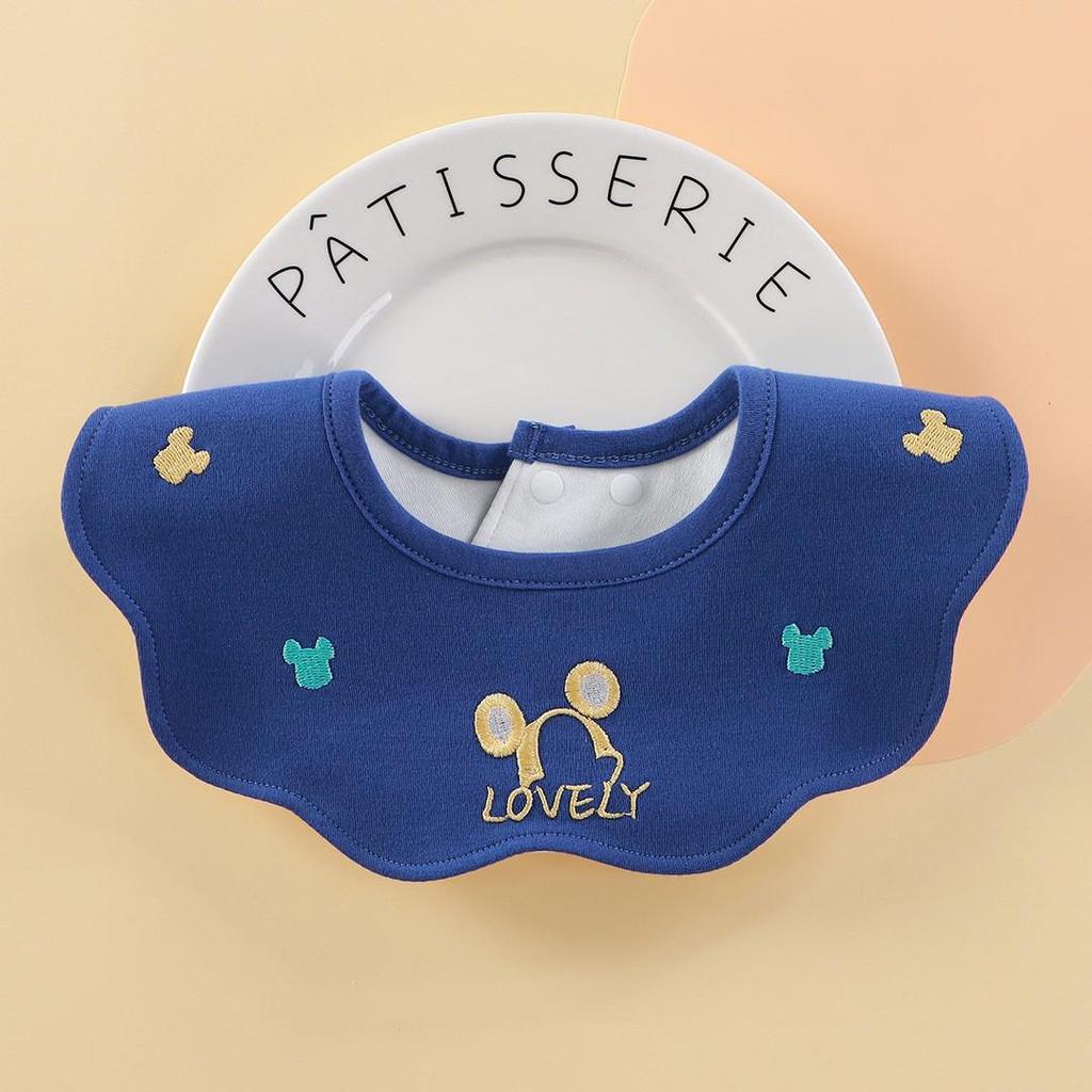 Cotton Waterproof Newborn Bib: Breathable, Easy-Clean for 0-3 Years Spit-Up & Feeding