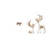 European Animal Brass Reindeer Figurine Antique Collectable Sculpture Feng Shui Decor for Cafe Shelf
