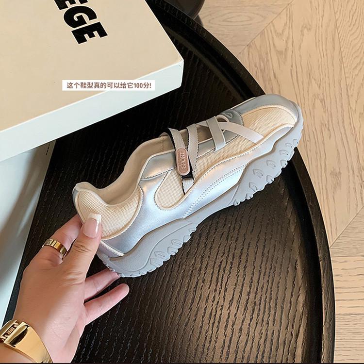 Mary Jane Dexun Shoes Mesh Shoes 2025 Summer New Ballet Shoes One Word with College Style Casual Shoes