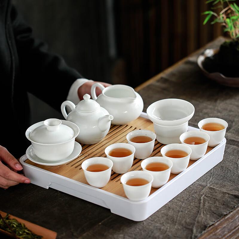 

Ceramic Kung Fu Tea Set with Bamboo Tray