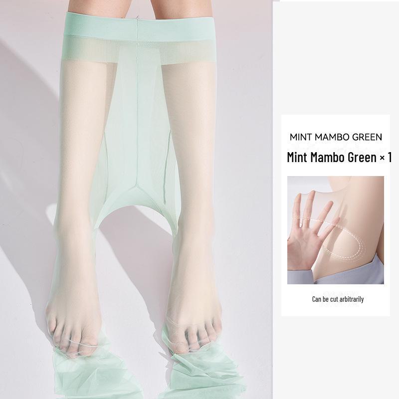 

Бесшовные ультратонкие серые шелковые колготки - антизацепляющие, прочные, сексуальные летние чулки для женщин One Size