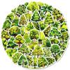 New 50 Cartoon Green Forest Graffiti Stickers Waterproof Decorative Stickers