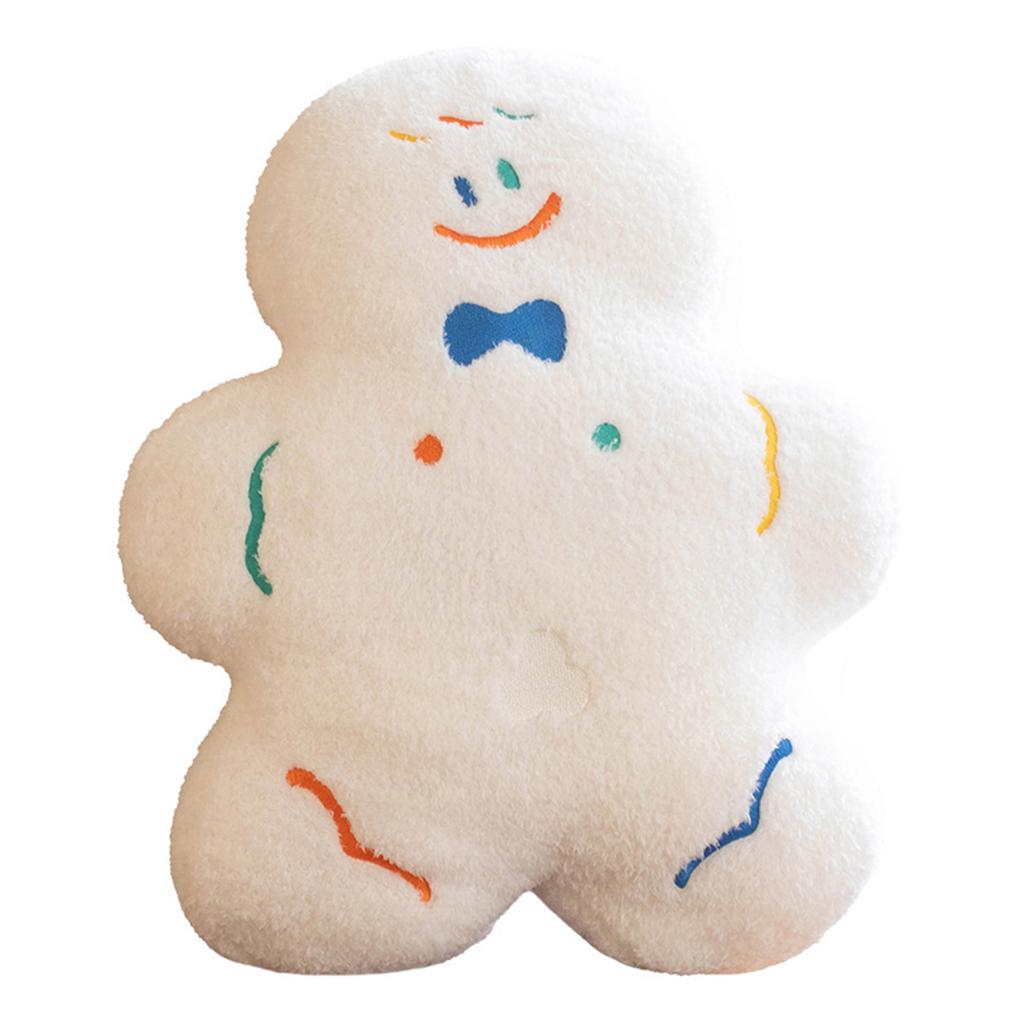 Cute Gingerbread Man Throw Pillow Endearing Fashionable Plush Toy For Home