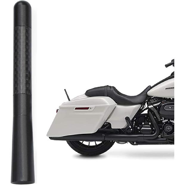 Bingfu Motorcycle Carbon Fiber Antenna Mast Replacement Compatible with 1989-2023 Road King Softail Touring Street Glide Road Glide Fat Boy Electra