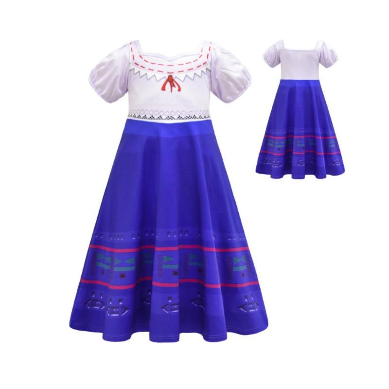 Vibrant Encanto Mirabel Isabela Pepa Princess Dress For Girls' Cosplay Parties