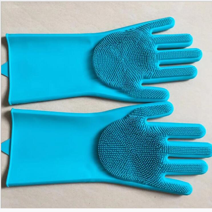 Silicone Dishwashing Gloves Waterproof and High Temperature Resistant Kitchen Multifunctional Gloves