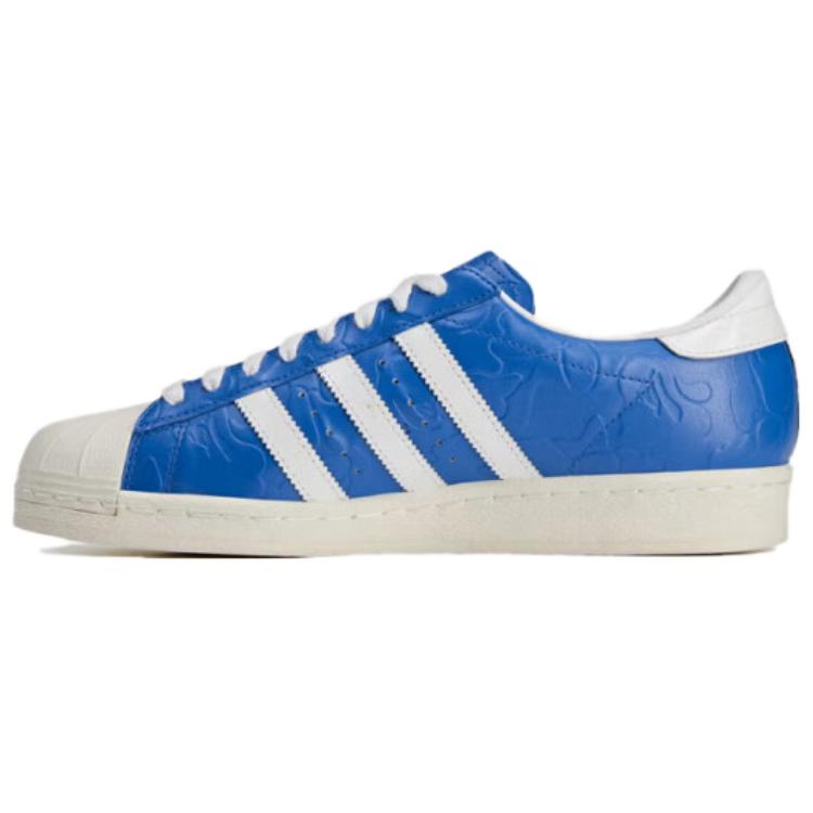 Nye Adidas Originals Superstar Vintage Bape Blå Hvit JR2702