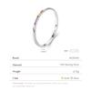 Modian New Real 925 Silver Trendy Rainbow CZ Stackable Colorful Finger Rings For Women Female Wedding Statement Jewelry