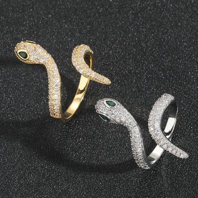 Serpentine Green Eye Ring with A Unique and Niche Personality, Light Luxury and Fashionable Temperament. Adjustable Opening for Both Men and Women
