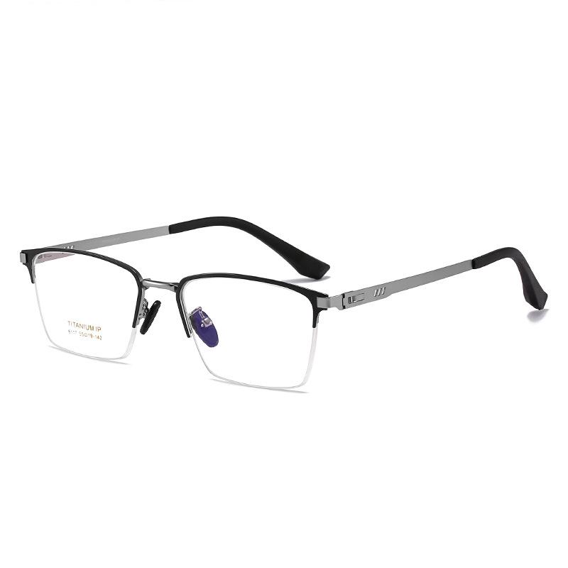 Ultra-light Screwless Titanium Business Glasses Frame - Myopia, Fashionable & Non-magnetic (Model 6117)