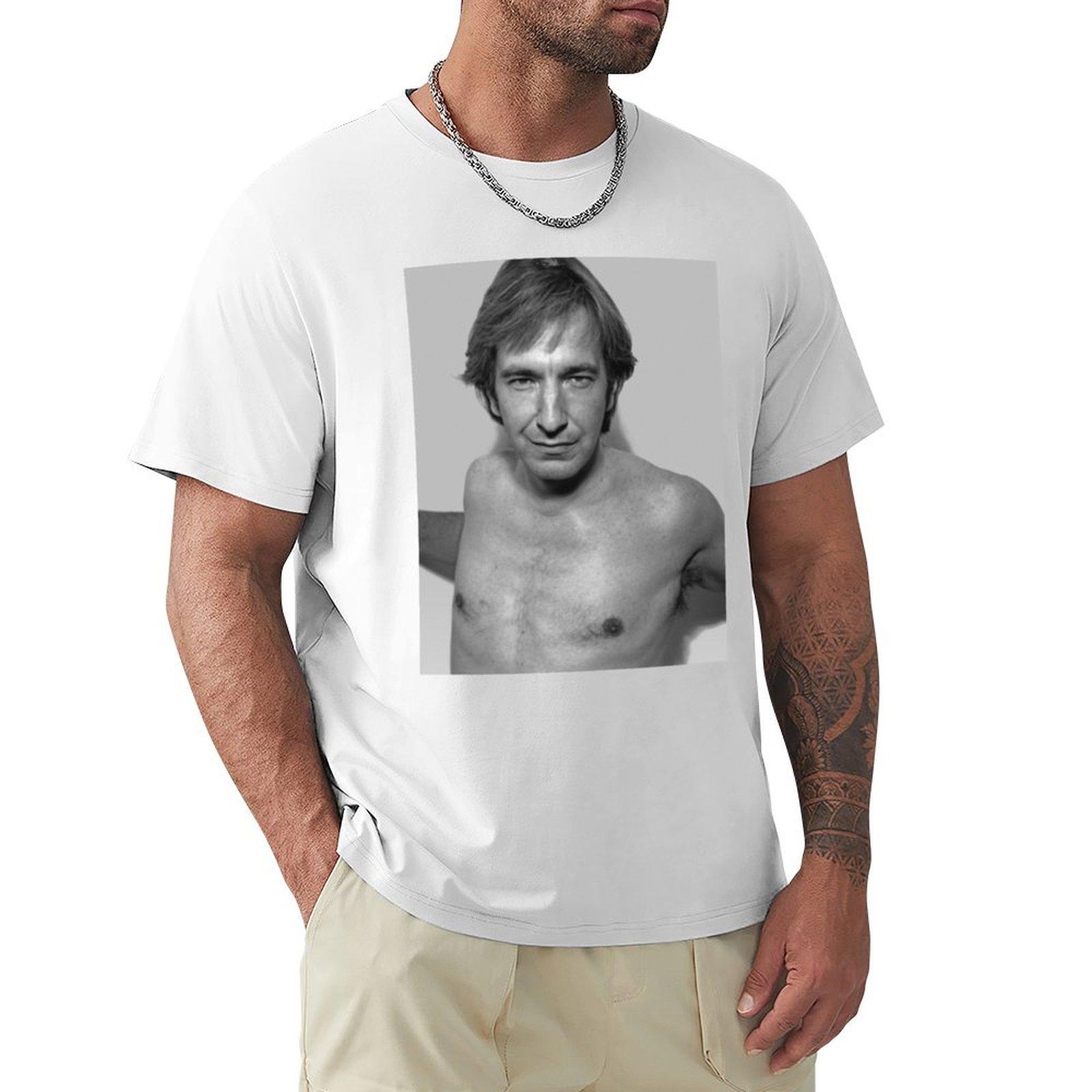 Alan Rickunisex Tshirt Stylish Print Short Sleeve Tee S