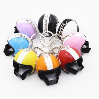 Five-Star Cartoon Motorcycle Helmet Keychain with Daisy Pendant and Wind-Breaking Duck Charm – A Creative Gift Accessory