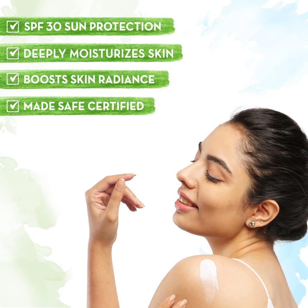 Mamaearth Vitamin C Sunscreen Body Lotion SPF 30 With Honey – 300ml, UV Protection Moisturizer For Radiant Soft Skin