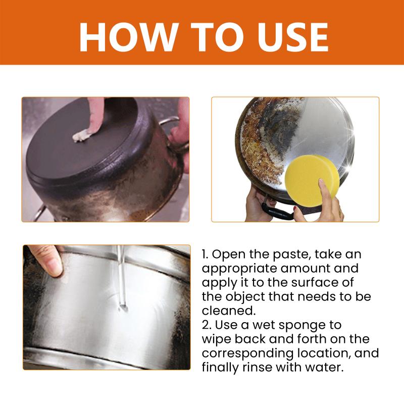 Multi Purpose Use Daily Kitchen Hygiene Cleaning Paste Kitchen Stove Range Hood Pot Bottom For Cleaning Cooking Surface Bottom