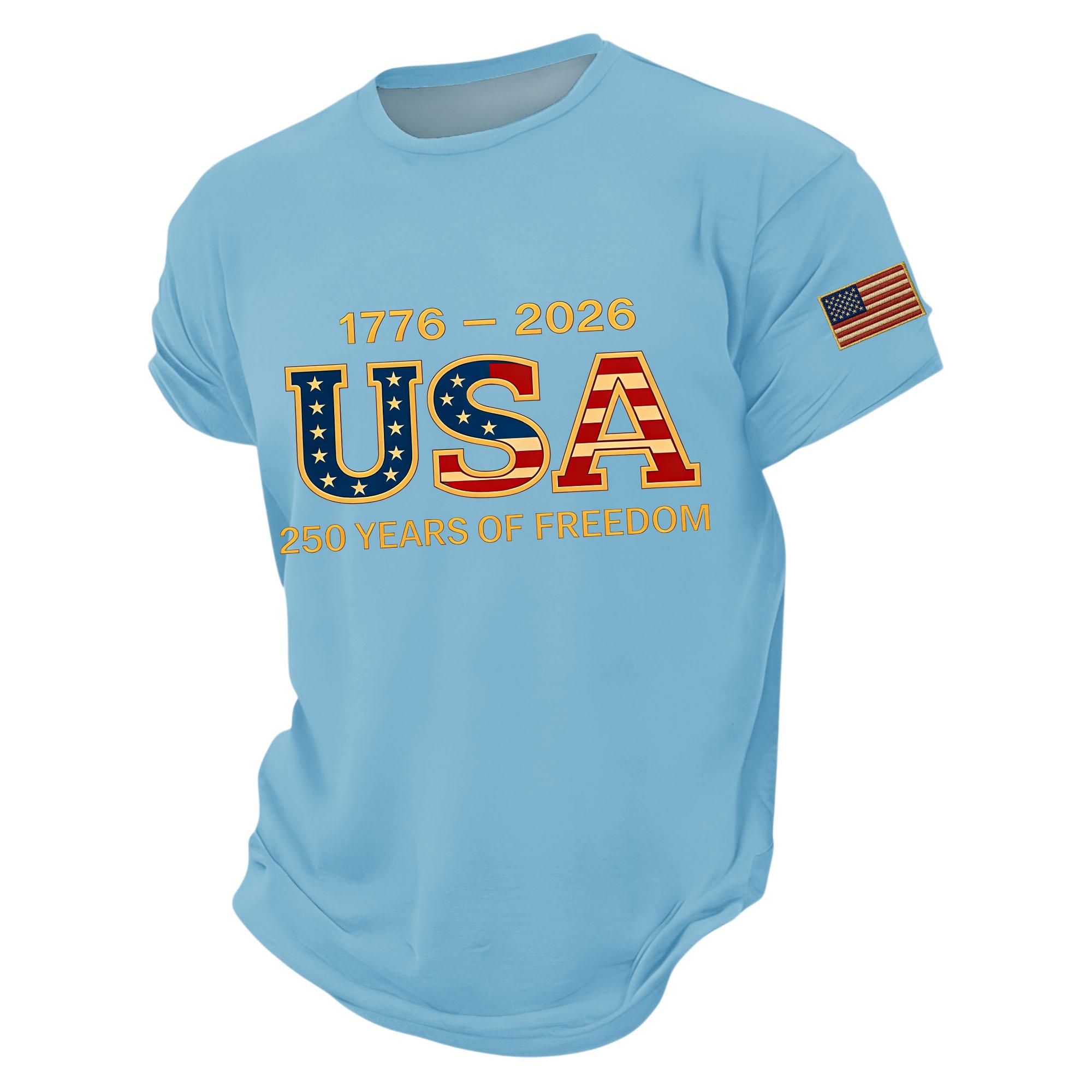 250 Anniversary Usa Shirt Usa 250Th Anniversary Shirt 4th of July Shirts for Men Flag Shirts for Men Shirts for Men L