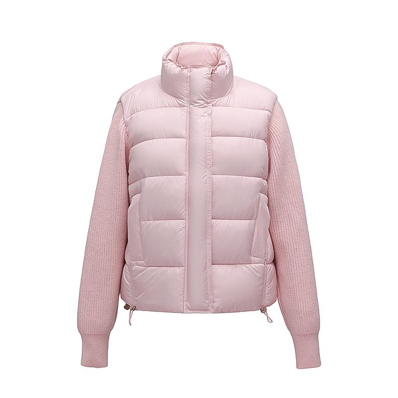 Winter New Women's Fashion Windproof Warm Stand-up Collar Short Cotton Clothes Design Sense Splicing Cotton Clothes