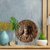 Wooden Unique Jesus Christ Artwork Round Wood Sign, Durable, Easy To Clean, Wall Decor for Home, Office, Bar, Perfect Holiday Gift for Door, Wall Home