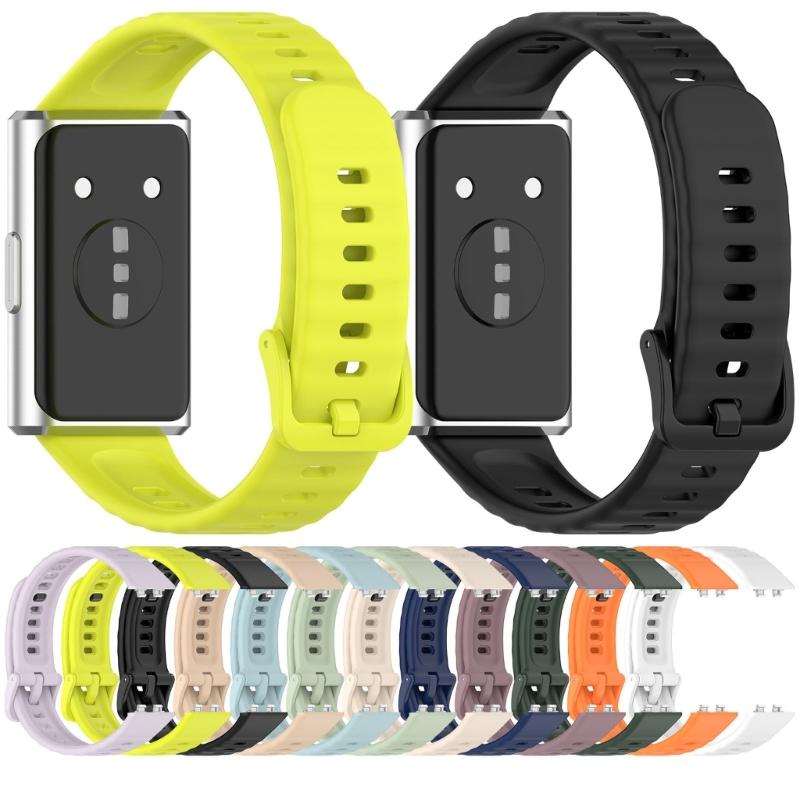 Watch Straps Bracelets Washable Suitable For Activity Monitor Devices Trendy Textured Flexible Silicone Sports Wristband