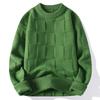 Mens Winter Warm Knit Sweater Loose Fit Round Neck Pullover Wool Blend Casual Streetwear