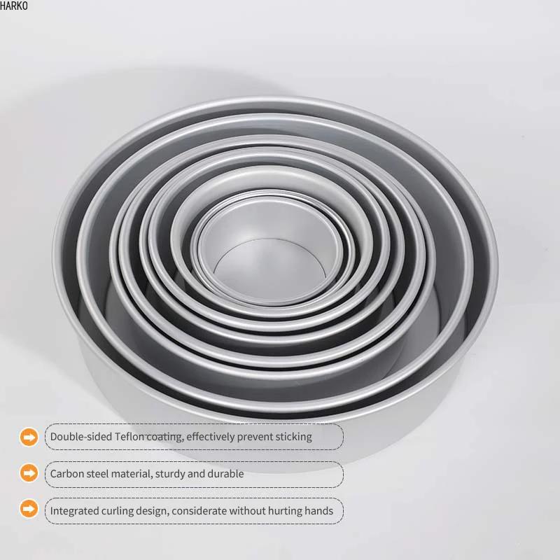 Useful Birthday Cake Mold Shaped Aluminum Alloy Anode Live Bottom Cake Mold Baking Tray Mold Bakeware Tools 4/5/6/7/8/9/10 Inch