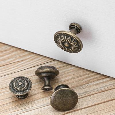 2Pcs Fittings Retro Cabinet Dresser Furniture Round Shape Drawer Knob Cabinet Pulls Door Handle Wardrobe Pulls