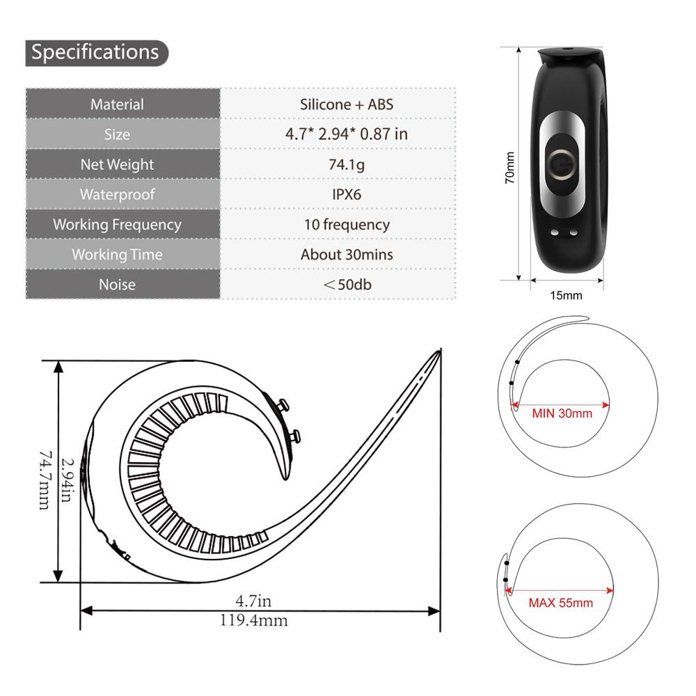 Vibrator Verstelbare Penis Ring Voor Mannen Mastubator Vertraagde Ejaculatie Anaal Plug Dildo
