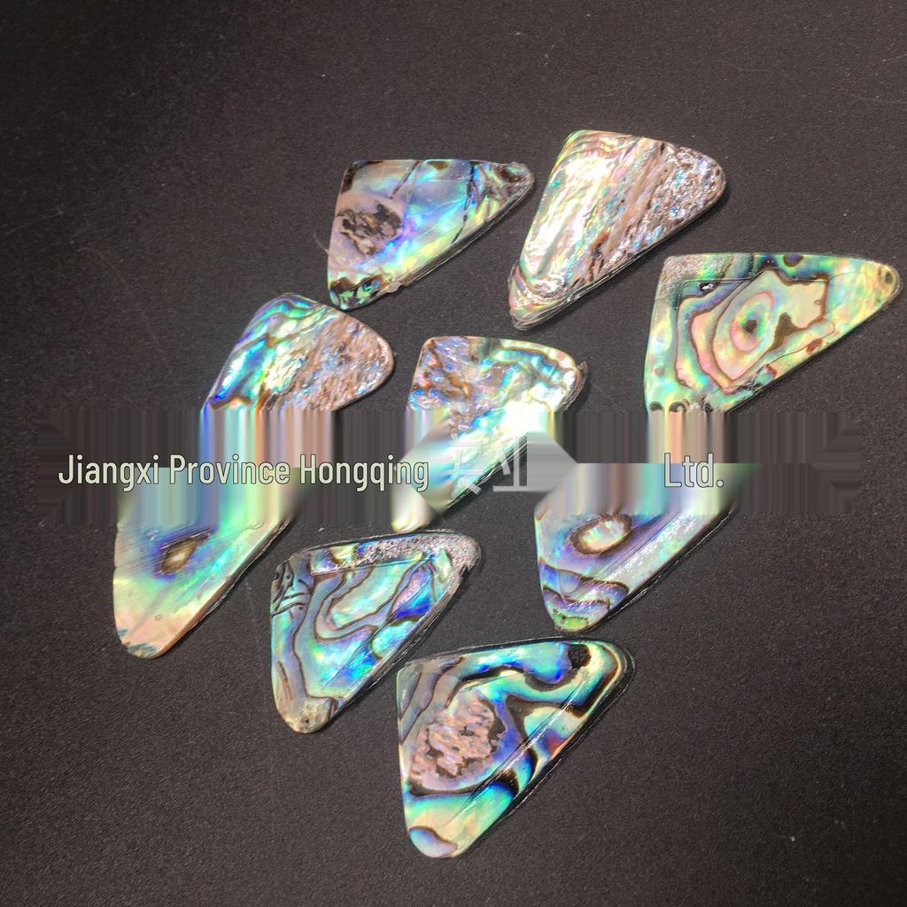 Triangle Curved Abalone Shell Pendant for DIY Jewelry and Accessories