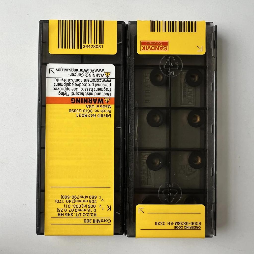 Original Sandvik / R300-0828M-KH 3330 /  CNC Lathe Carbide Blade 10 Pcs