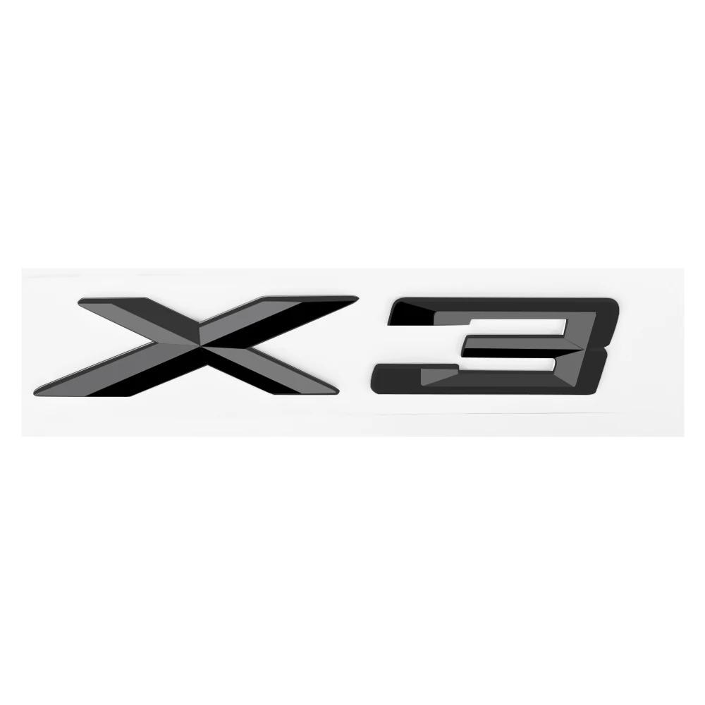 1Pc 3D ABS Chrome Letters X1 X3 X4 X5 Cars Rear Trunk Emblem Badge For X6 E71 F16 E72 G06 X1 X3 X4 X5 Stickers Lettering Accessories