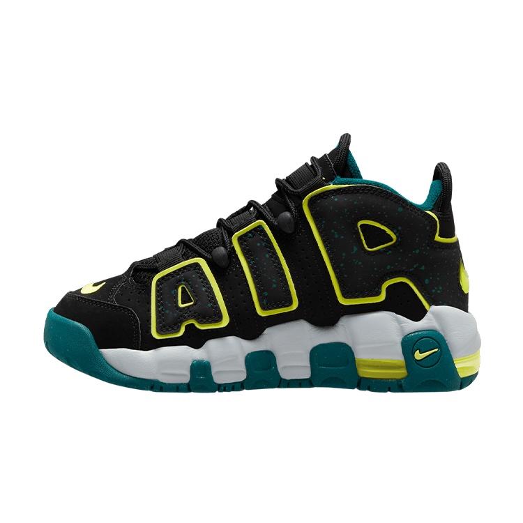 (GS) Nike Air More Uptempo  Black Volt Geode Teal  Kids  DZ2809-001 EU 36