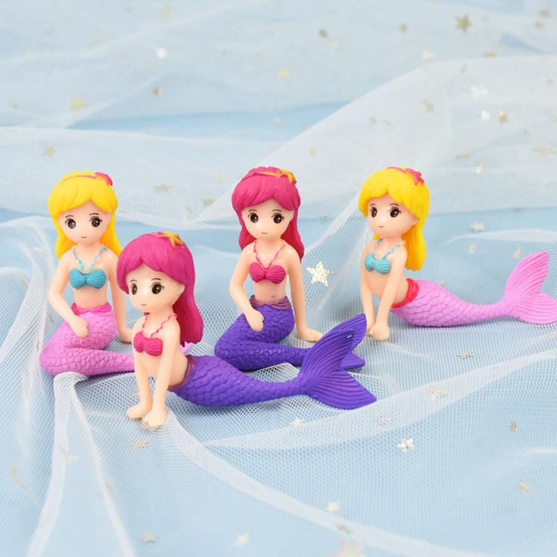 Mermaid Party Decorations Ocean World Girl Cake Topper for Kids Little Mermaid Birthday Party Cake Decor Gift Wedding Favors