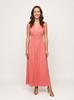 Minimalist Elegance Long Dress - Coral