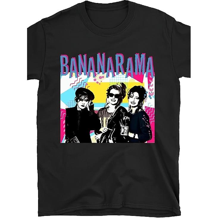 Vtg Bananarama Band Heavy Cotton All Size Black T Shirt S чёрный
